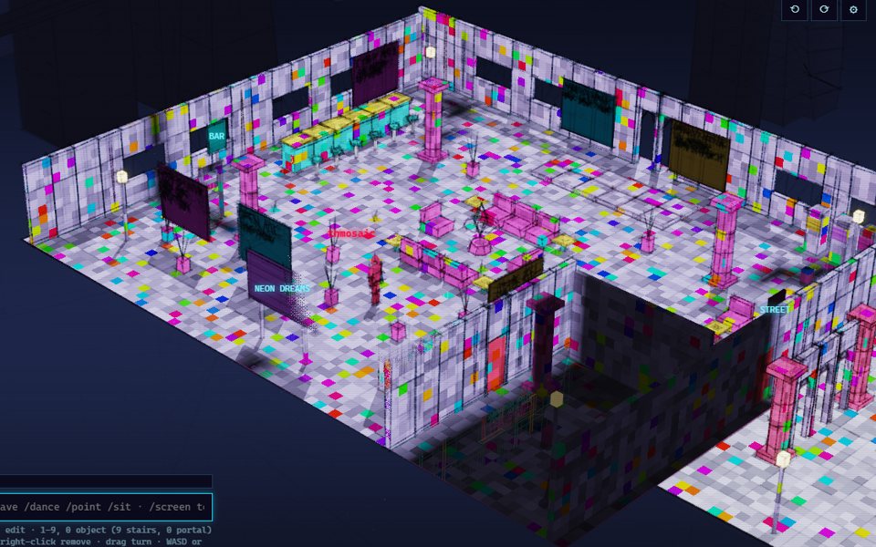 Mosaic preset: faces broken into coloured blocks